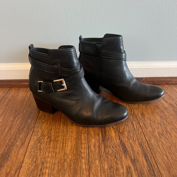 Coach Women’s Black Leather Pauline Heeled Ankle Boots - Picture 5 of 15